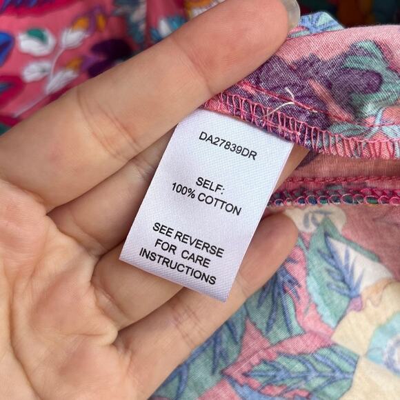 NEW Aakaa Multicolor Floral Pleated Mini Sun Dress Size M - Picture 8 of 8